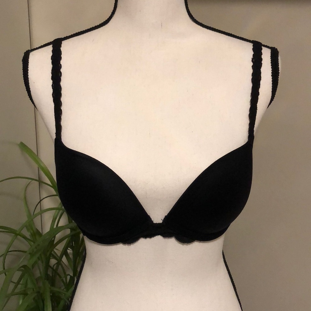 VS PINK Black Lace Bra (multi-way)